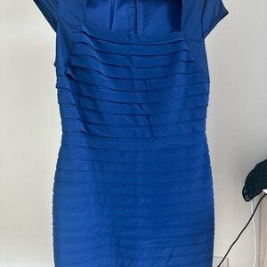 Cache Royal Blue Cap Sleeve Mini Dress